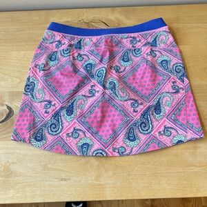 RLX RALPH LAUREN SKORT SM TENNIS GOLF HIKING ATHLEISURE PAISLEY SUMMER BEACH